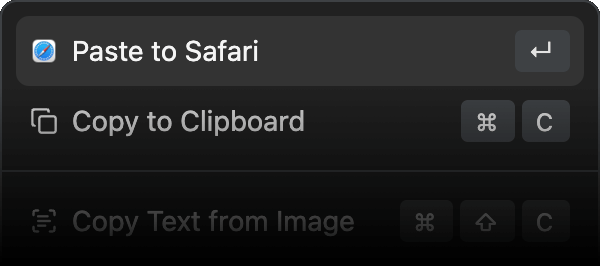 Paste directly to the active app on macOS